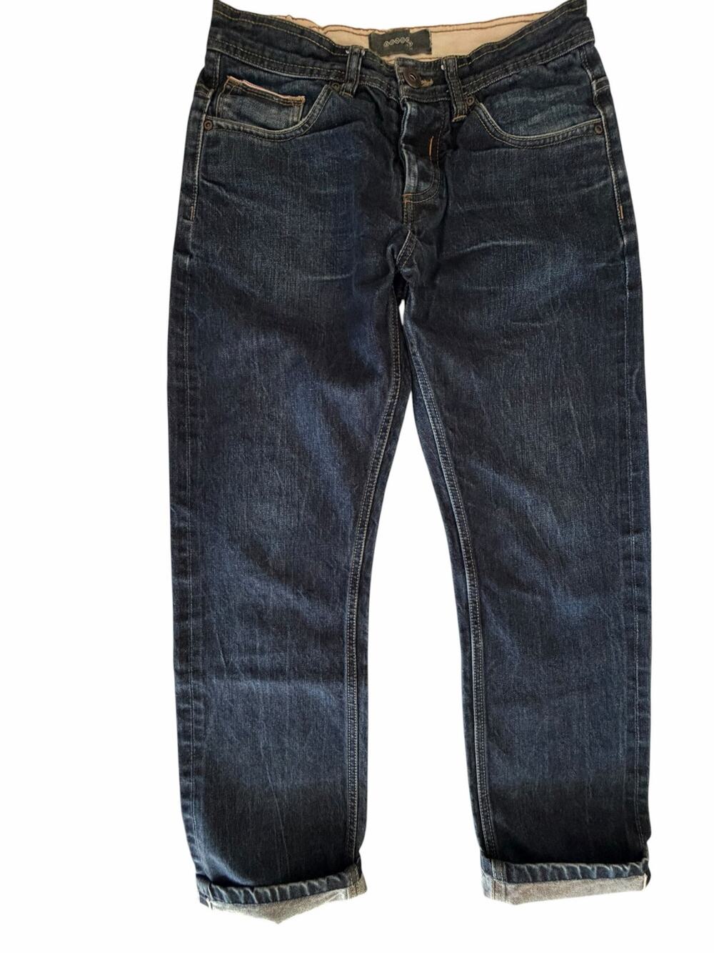 Bonobos Women’s Selvedge Jeans 26 Dark Indigo Button Fly Redline Denim
